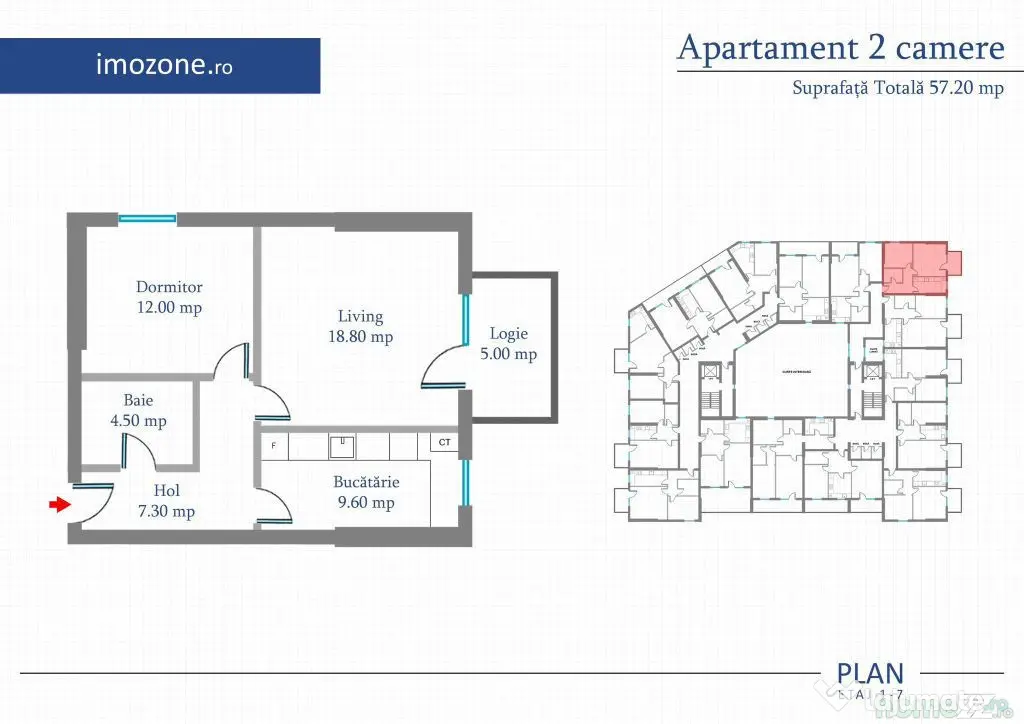 Apartament 2 Camere | 57.2 mp | Bloc Nou | Metrou Pacii /... - Bucuresti (Bucuresti-Ilfov)