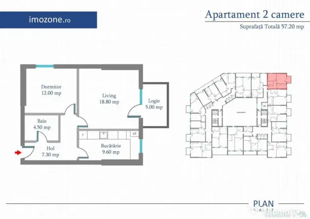 Apartament 2 Camere | 57.2 mp | Bloc Nou | Metrou Pacii /... - Bucuresti (Bucuresti-Ilfov)