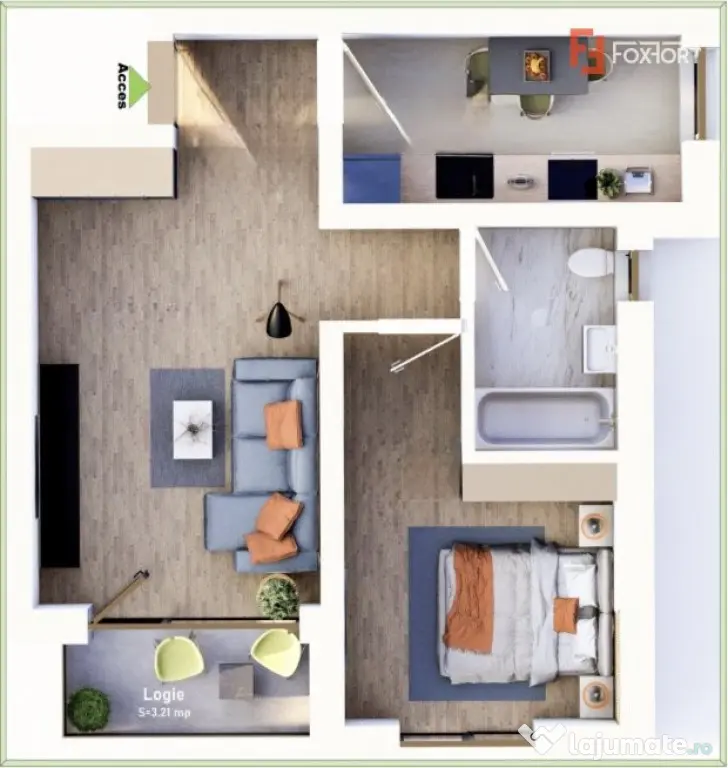 COMISION 0% Apartament cu 2 camere, etajul 1, bloc nou, zona - Timisoara (Timis)