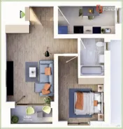 COMISION 0% Apartament cu 2 camere, etajul 1, bloc nou, zona 