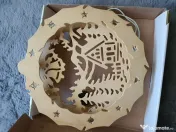 Decoratiune de fereastra din lemn 3D de Craciun 