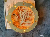Decoratiune de fereastra din lemn 3D de Craciun 
