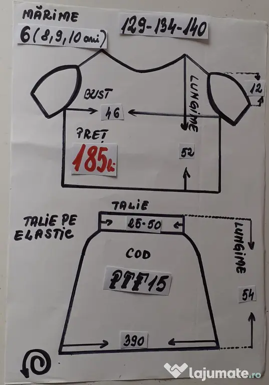 Costum Printesa toamnei pentru copii,7-8-9-10 ani