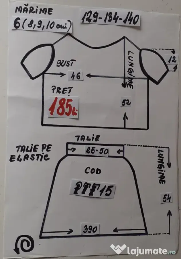 Costum Printesa toamnei pentru copii,7-8-9-10 ani