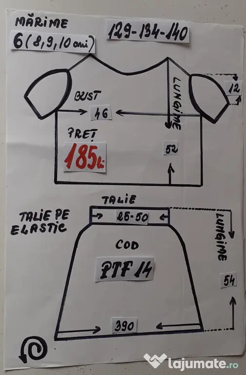 Costum Printesa toamnei pentru copii,7-8-9-10 ani
