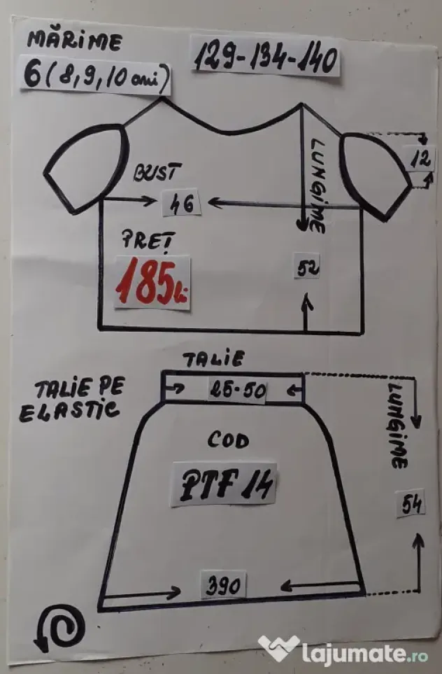 Costum Printesa toamnei pentru copii,7-8-9-10 ani