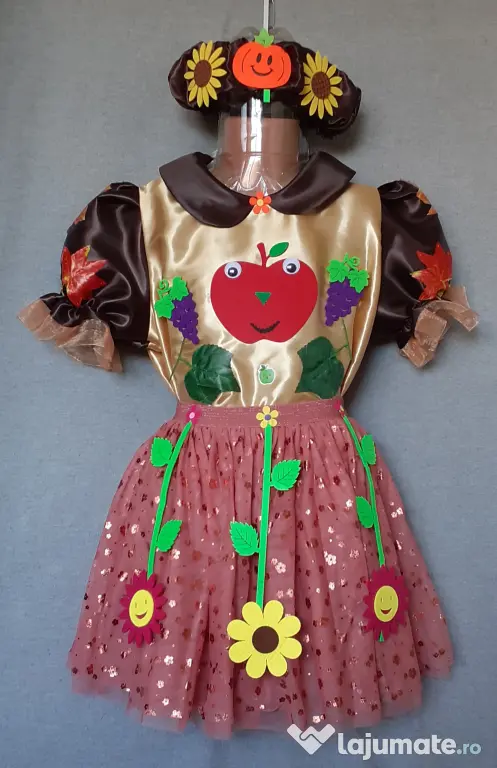 Costum Printesa toamnei pentru copii,6-7-8-9-10 ani