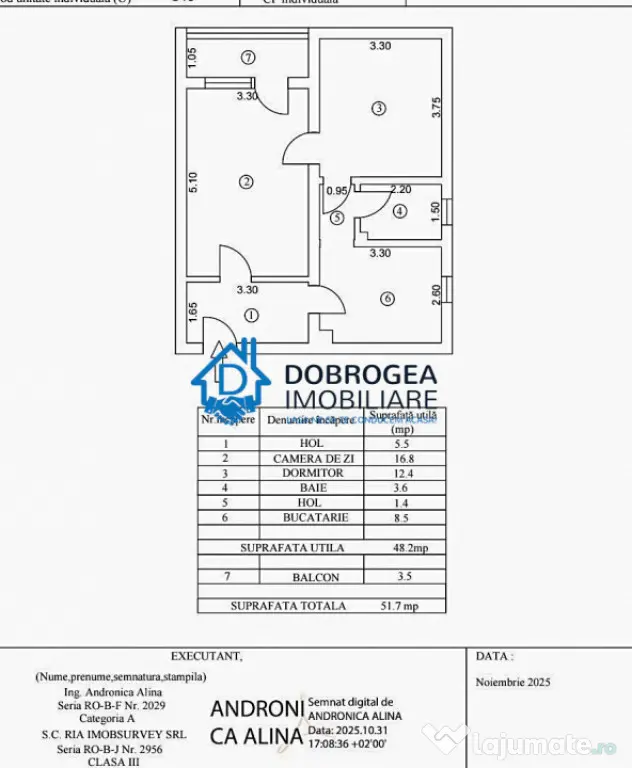 ULTRACENTRAL-2 CAMERE , ETAJ 3 - Tulcea (Tulcea)