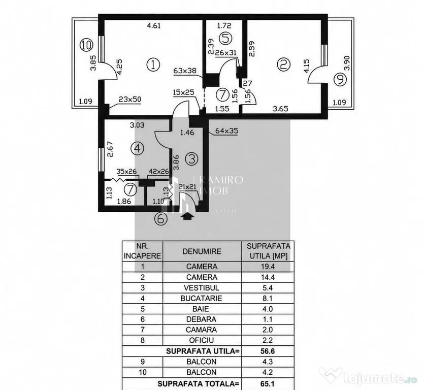 Apartament 2 camere | Baicului – Doamna Ghica | 65 mp | Etaj 1 | 1986 - Bucuresti (Bucuresti-Ilfov)
