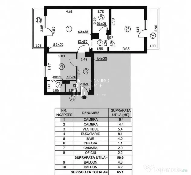 Apartament 2 camere | Baicului – Doamna Ghica | 65 mp | Etaj 1 | 1986 - Bucuresti (Bucuresti-Ilfov)