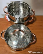 Oală pentru gătit la aburi 4 elemente, 18 cm, 2,5 Litri - nou