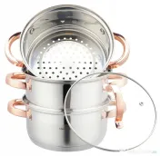 Oală pentru gătit la aburi 4 elemente, 18 cm, 2,5 Litri - nou