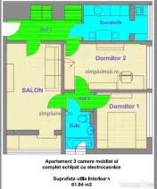 Apartament 3 camere - Zona Giurgiului