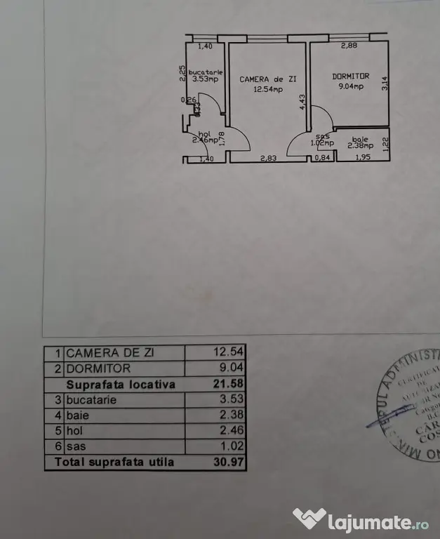 Apartament 2 camere confort 2 zona Apollo, etaj 3, toate imb - Braila (Braila)