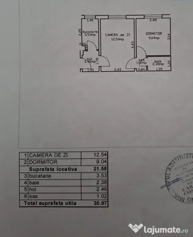 Apartament 2 camere confort 2 zona Apollo, etaj 3, toate imb - Braila (Braila)