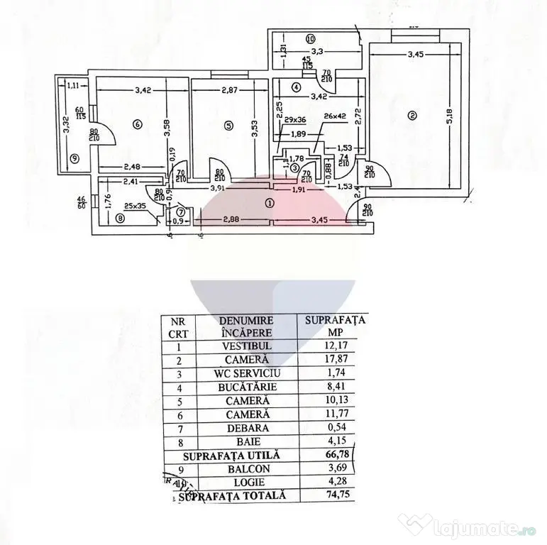 Apartament de vânzare 3 camere decomandat Voluntari - Voluntari (Bucuresti-Ilfov)