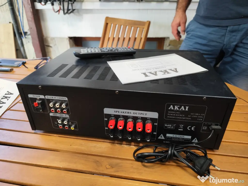 Amplificator Akai AS110RA-320(5.1 Channel audio&radio amplifier) și Sistem 5.1 Genius