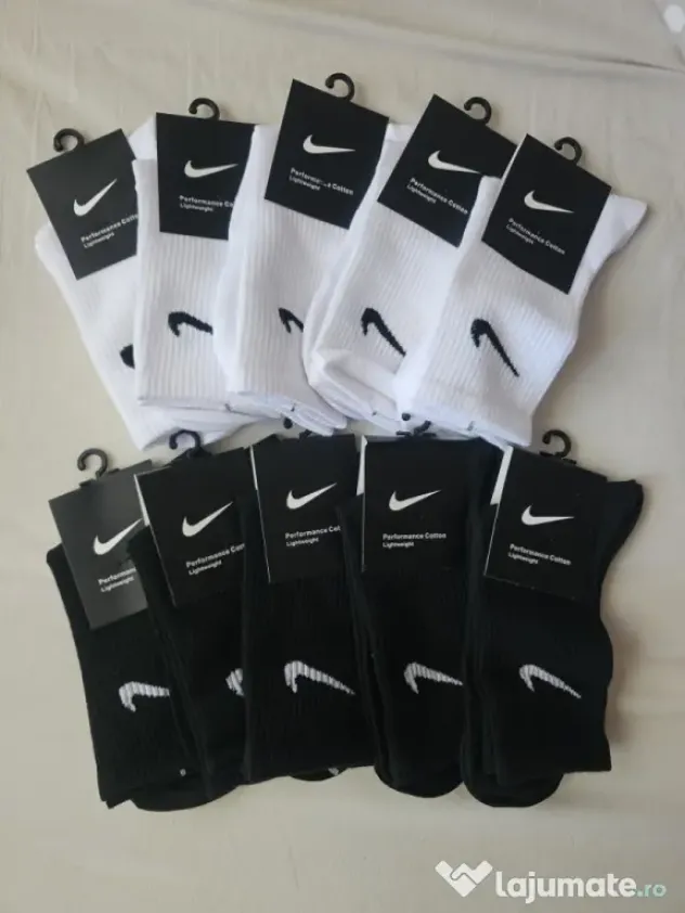 Set 10 perechi sosete sport 90% bumbac