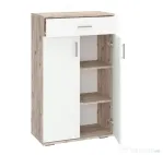 Pantofar Soho, 2 usi, 1 sertar, PAL, 110 x 66 x 35 cm, decor alb