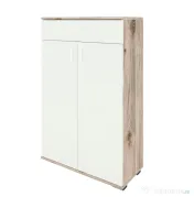 Pantofar Soho, 2 usi, 1 sertar, PAL, 110 x 66 x 35 cm, decor alb