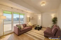 Apartament tip penthouse. mobilat, utilat, 2 terase, 100mp,