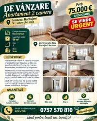 se vinde apartament 2 camere - URGENT 