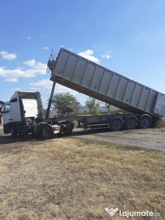 Vând ansamblu cap tractor + semiremorca + firma din 1994