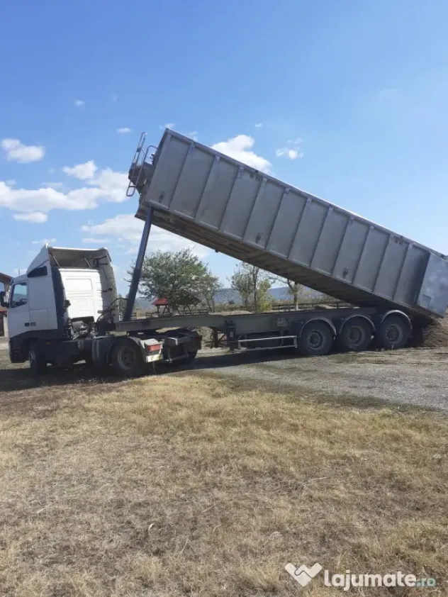 Vând ansamblu cap tractor + semiremorca + firma din 1994