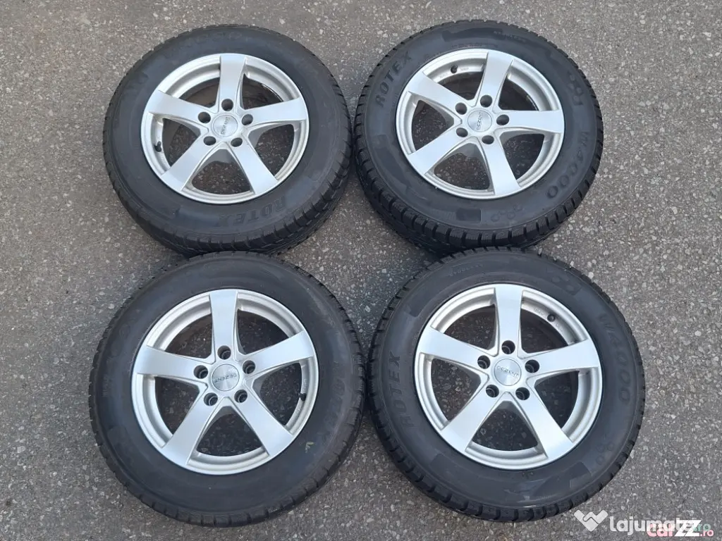 Jante Aliaj Volkswagen-Skoda-Seat 15' 5x112 Et38 Cu Anvelope M+S 195/65/15 - Timisoara (Timis)