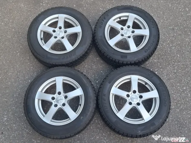 Jante Aliaj Volkswagen-Skoda-Seat 15' 5x112 Et38 Cu Anvelope M+S 195/65/15 - Timisoara (Timis)
