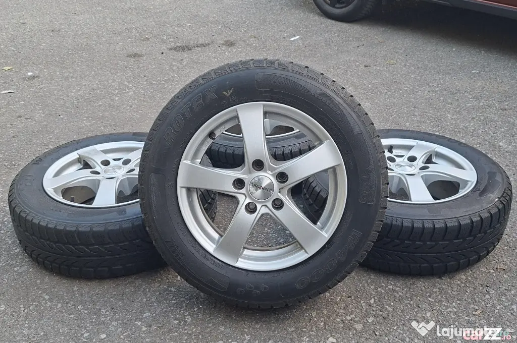 Jante Aliaj Volkswagen-Skoda-Seat 15' 5x112 Et38 Cu Anvelope M+S 195/65/15 - Timisoara (Timis)