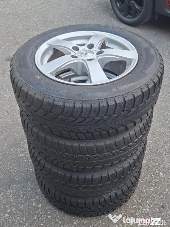 Jante Aliaj Volkswagen-Skoda-Seat 15' 5x112 Et38 Cu Anvelope M+S 195/65/15 - Timisoara (Timis)