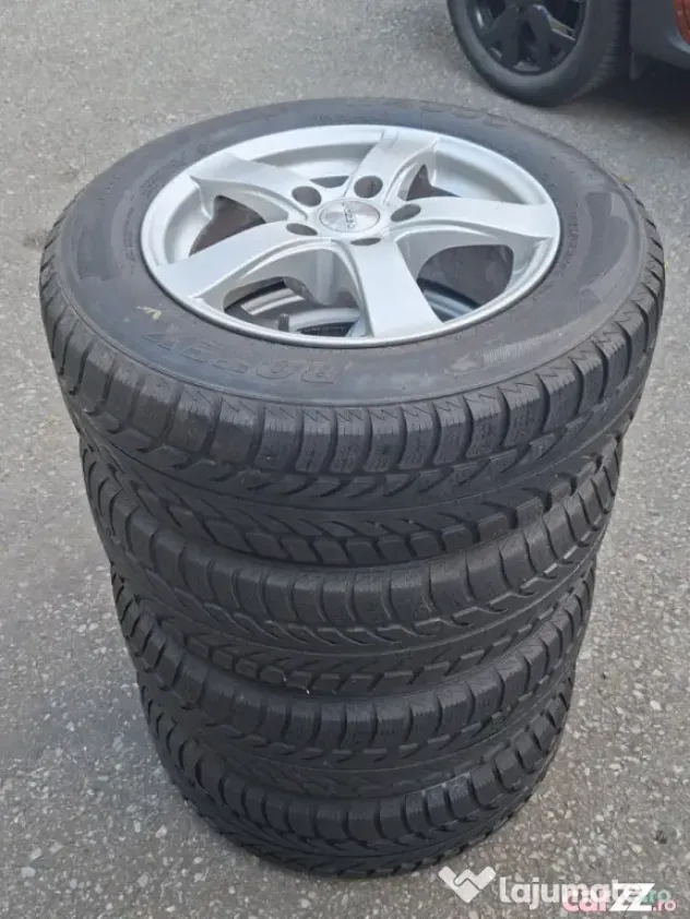 Jante Aliaj Volkswagen-Skoda-Seat 15' 5x112 Et38 Cu Anvelope M+S 195/65/15 - Timisoara (Timis)
