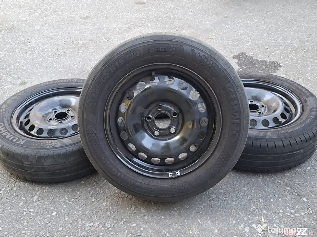Jante Otel Vw 15' 5x112 Cu Anvelope Vara 185/65/15 Dot 2023 - Timisoara (Timis)