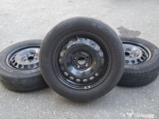 Jante Otel Vw 15' 5x112 Cu Anvelope Vara 185/65/15 Dot 2023 - Timisoara (Timis)