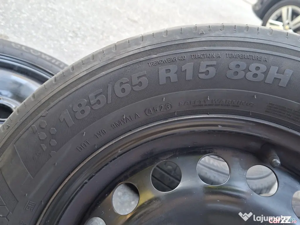 Jante Otel Vw 15' 5x112 Cu Anvelope Vara 185/65/15 Dot 2023 - Timisoara (Timis)