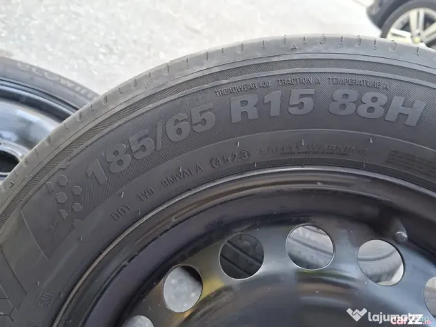 Jante Otel Vw 15' 5x112 Cu Anvelope Vara 185/65/15 Dot 2023 - Timisoara (Timis)