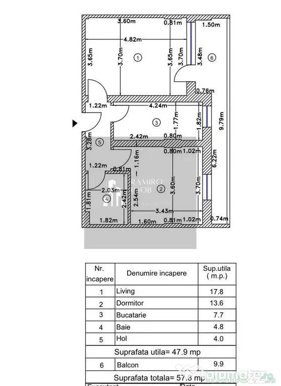 Apartament 2 camere, Sector 5, Pecineaga/Salaj, decomandat, centrala - Bucuresti (Bucuresti-Ilfov)