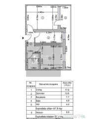 Apartament 2 camere, Sector 5, Pecineaga/Salaj, decomandat, centrala 