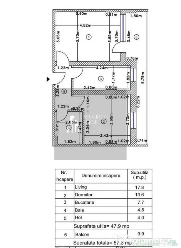 Apartament 2 camere, Sector 5, Pecineaga/Salaj, decomandat, centrala - Bucuresti (Bucuresti-Ilfov)
