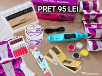 Set Unghii Freza Gel Tipsuri Reutilizabile șabloane sclipici
