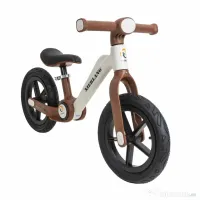 Bicicleta fara pedale, pliabila, pentru copii XIERLANG, roti de cauciuc si scaun reglabil, +3ani, alb si maro Z-TOOLS / ZTS8449 