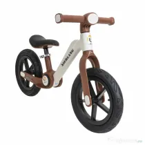 Bicicleta fara pedale, pliabila, pentru copii XIERLANG, roti de cauciuc si scaun reglabil, +3ani, alb si maro Z-TOOLS / ZTS8449