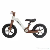 Bicicleta fara pedale, pliabila, pentru copii XIERLANG, roti de cauciuc si scaun reglabil, +3ani, alb si maro Z-TOOLS / ZTS8449 