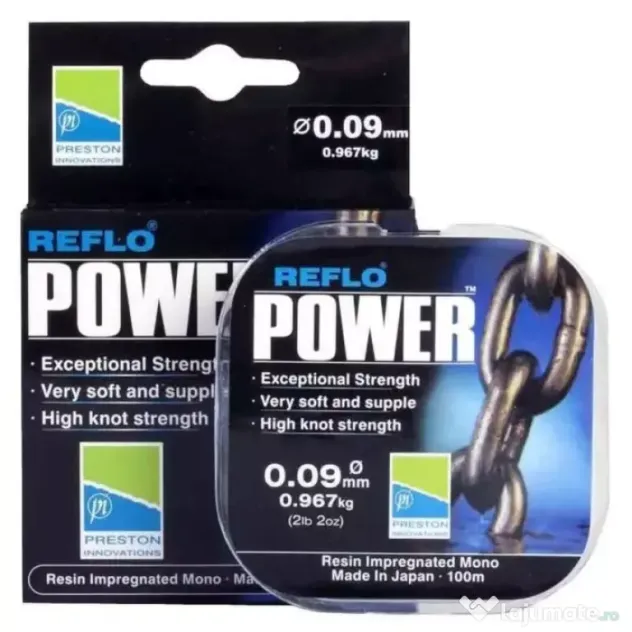 Fir Monofilament Preston Reflo Power, 0.13mm, 100m