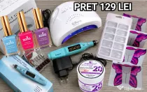 Set Unghii Lampa Freza Culori Gel Tipsuri Reutilizabile