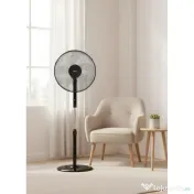 Ventilator cu picior,  putere 48W, 3 trepte viteză, diametru 43 cm, negru ZILAN / ZLN4642 