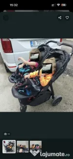 carucior de gemeni negru