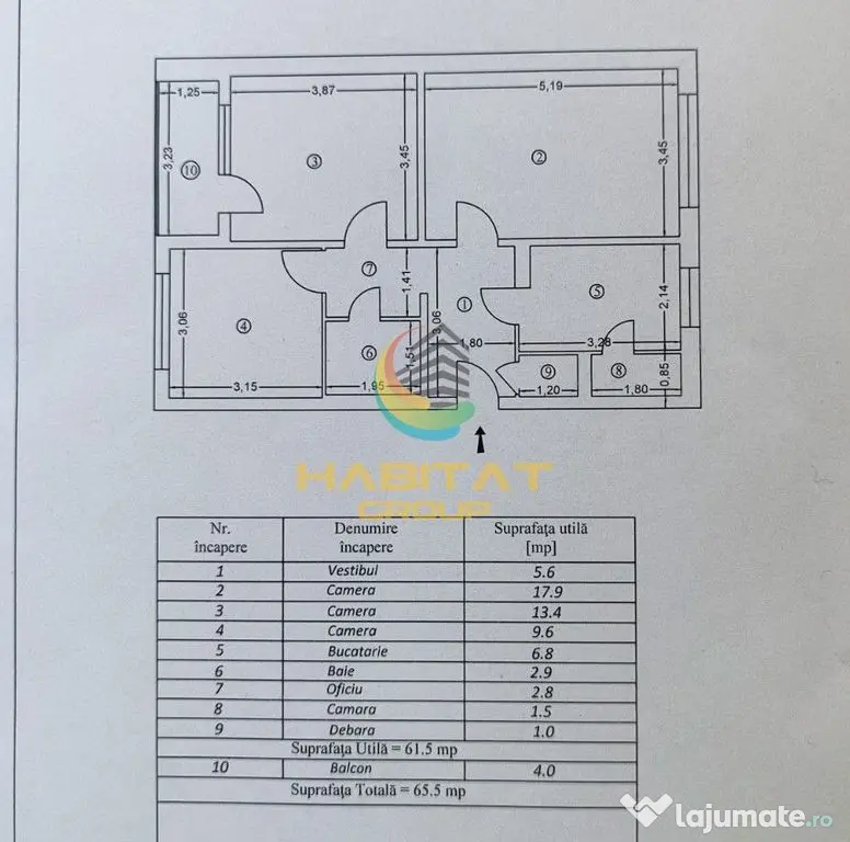 Apartament Decomandat 3 Camere 65.50mp Drumul Gazarului - Bucuresti (Bucuresti-Ilfov)