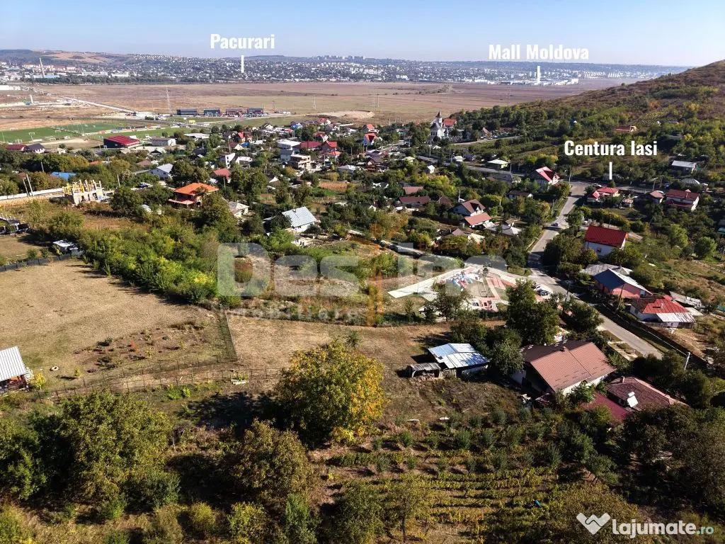 Teren de 1.247 mp cu priveliște spre Iași – liniște aproape de oraș - Iasi (Iasi)